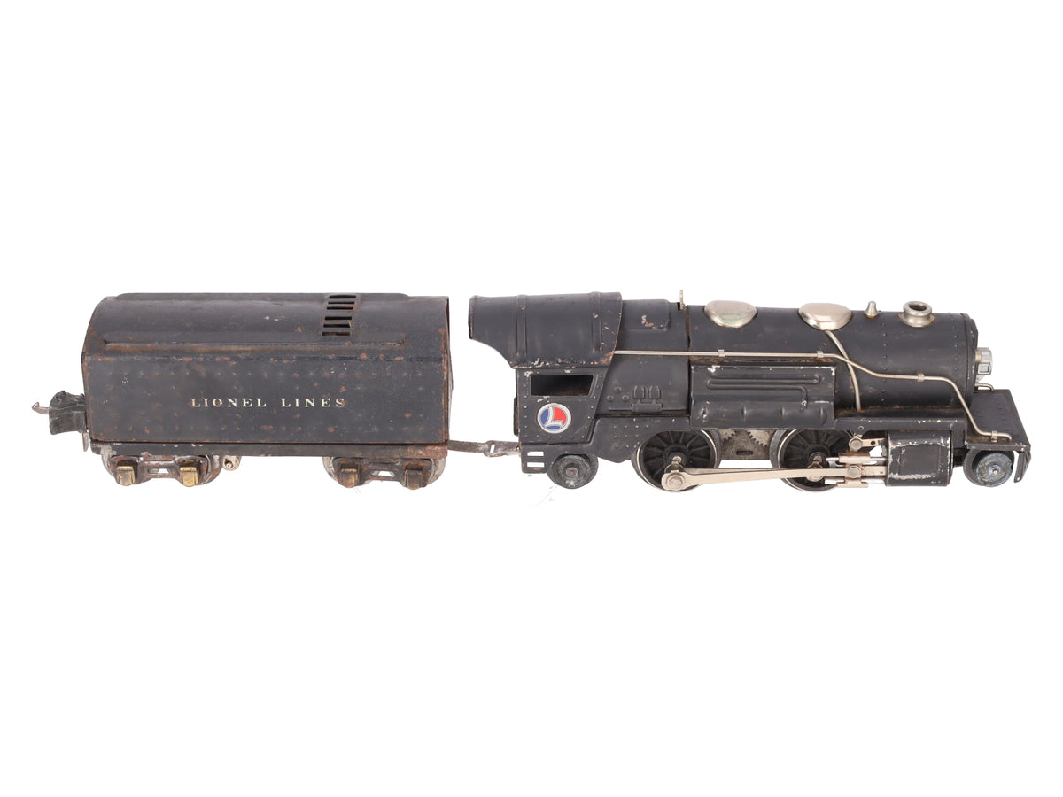 Lionel 259E Vintage O Prewar 2-4-2 Streamlined Steam Locomotive & 2689W Tender VG