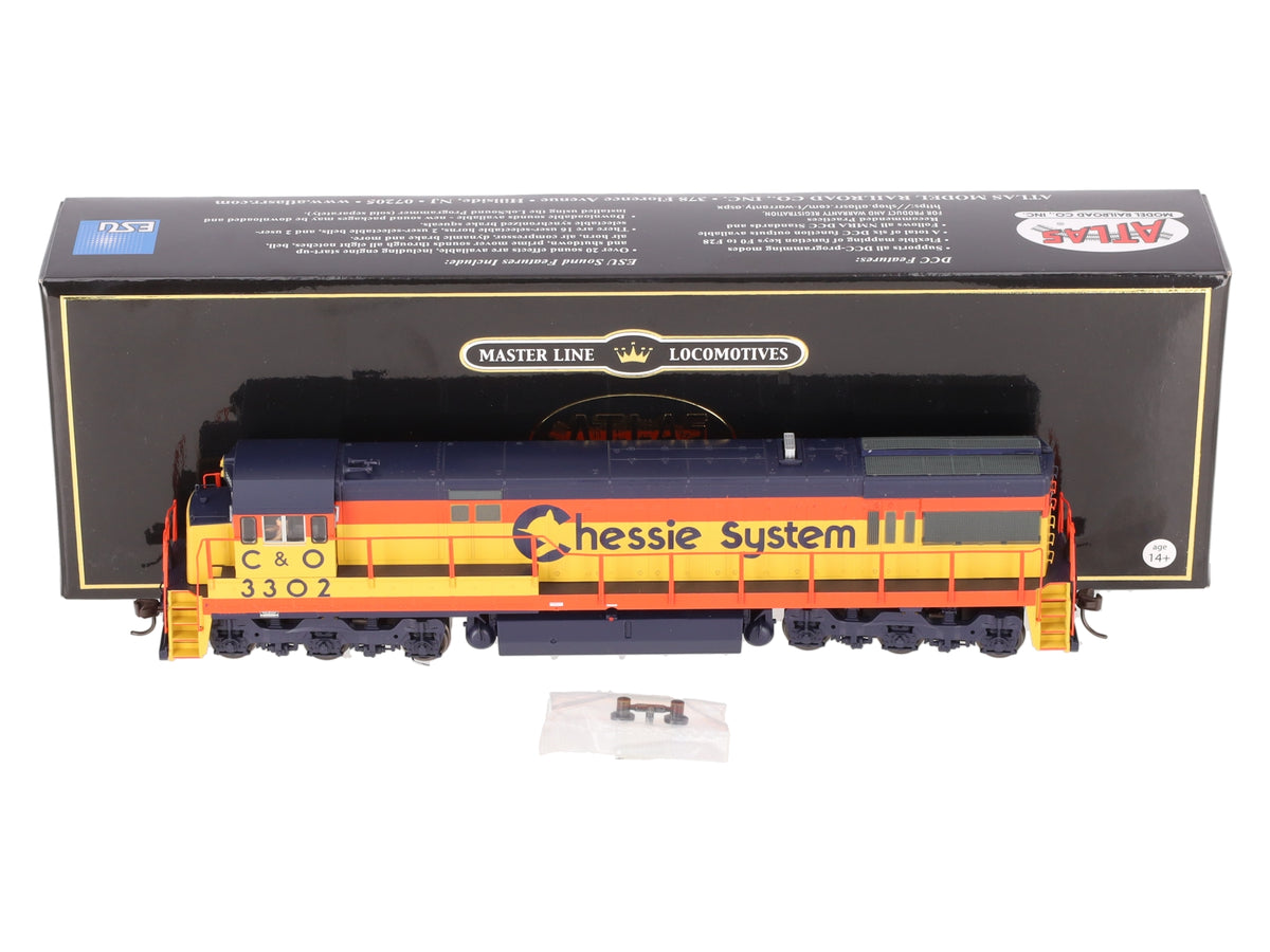 Atlas 10003922 HO Chessie System U30C Diesel Locomotive with DCC & Sound #3302 NIB