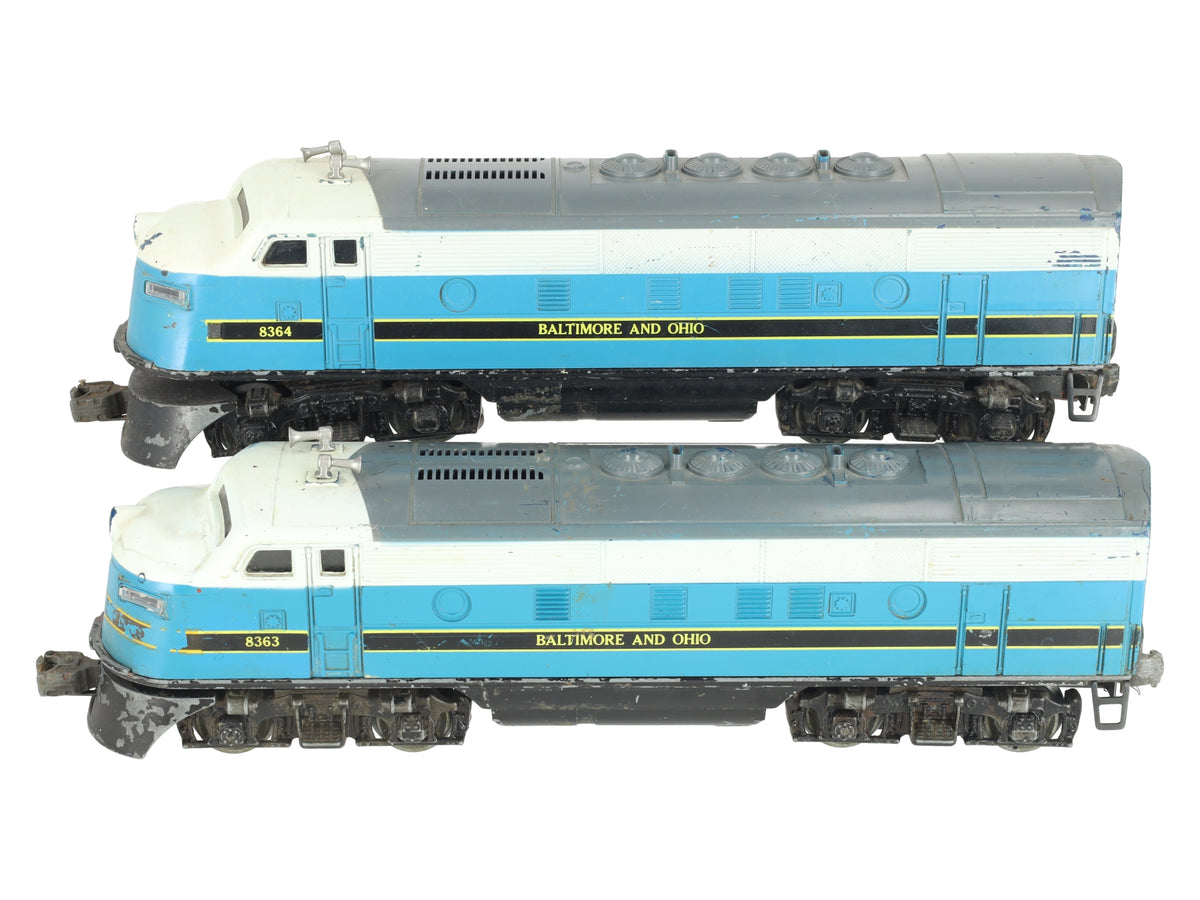 Lionel 6-8363/6-8364 O Gauge Baltimore & Ohio F3 AA Diesel Set