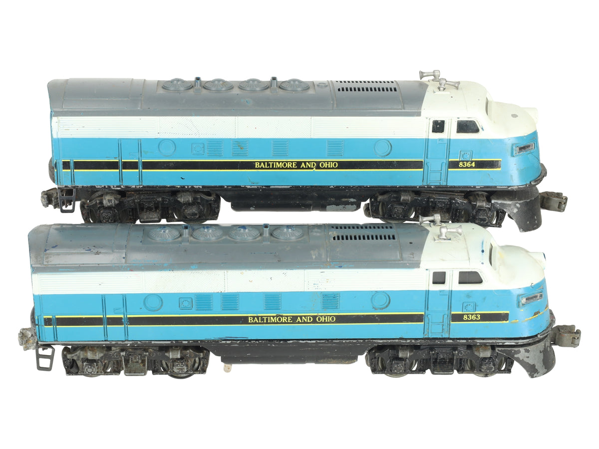 Lionel 6-8363/6-8364 O Gauge Baltimore & Ohio F3 AA Diesel Set