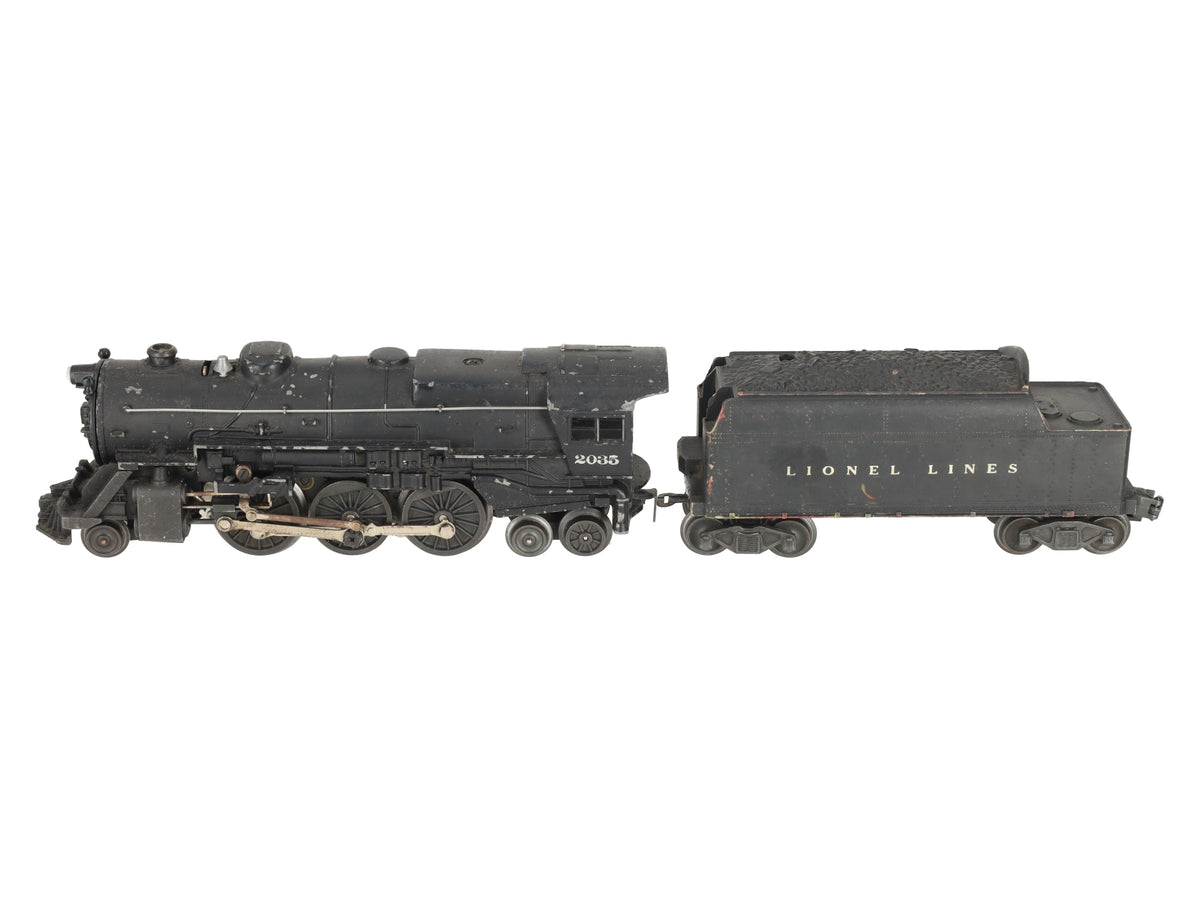Lionel 2035 Vintage O 2-6-4 Diecast Postwar Steam Locomotive with 6466W Tender VG