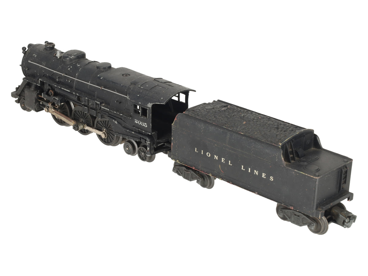 Lionel 2035 Vintage O 2-6-4 Diecast Postwar Steam Locomotive with 6466W Tender VG