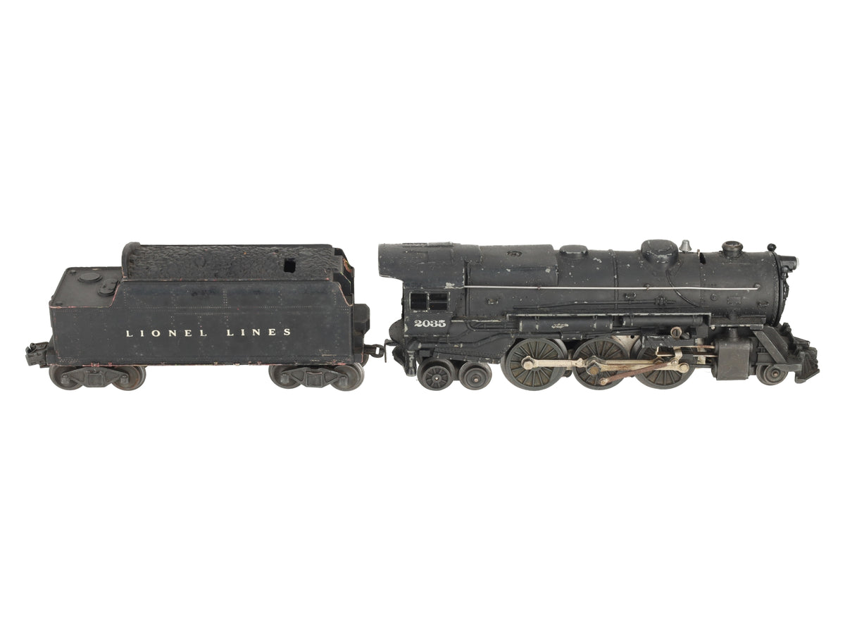 Lionel 2035 Vintage O 2-6-4 Diecast Postwar Steam Locomotive with 6466W Tender VG