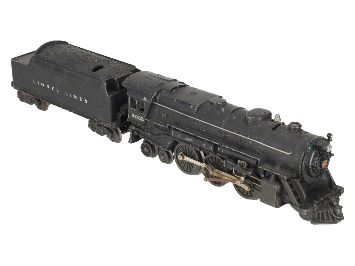 Lionel 2035 Vintage O 2-6-4 Diecast Postwar Steam Locomotive with 6466W Tender VG