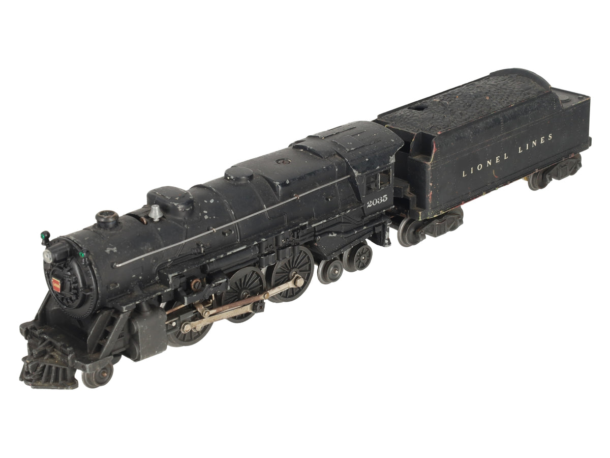 Lionel 2035 Vintage O 2-6-4 Diecast Postwar Steam Locomotive with 6466W Tender VG