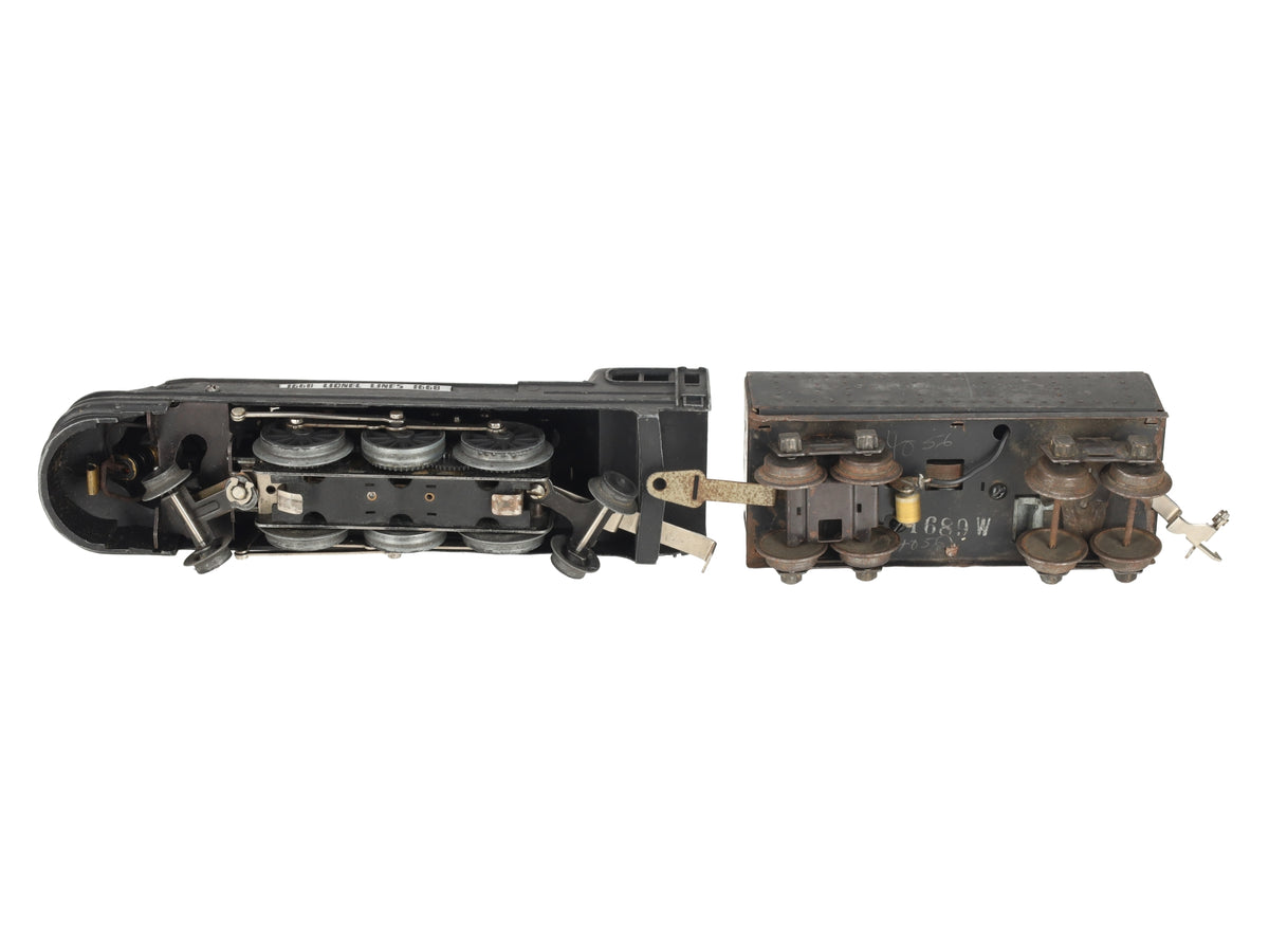 Lionel 1668 Vintage O 2-6-2 Lionel Lines Black Torpedo Steam Locomotive & Tender