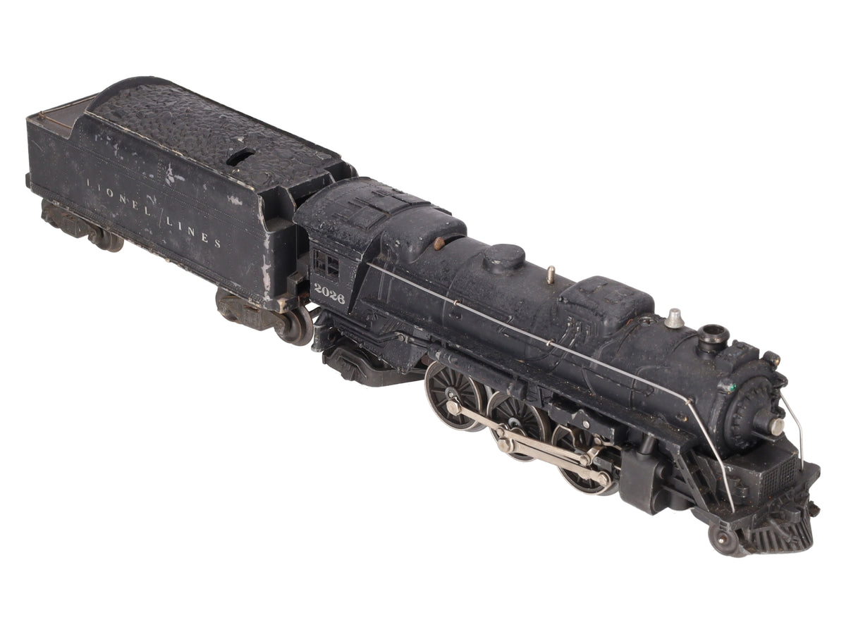 Lionel 2026 Vintage O 2-6-2 Diecast Steam Locomotive w/6466WX Tender VG