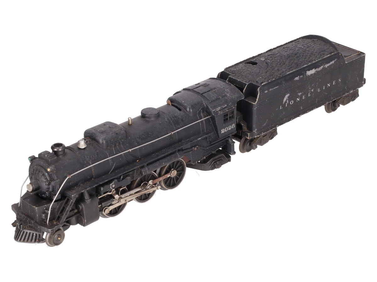 Lionel 2026 Vintage O 2-6-2 Diecast Steam Locomotive w/6466WX Tender VG