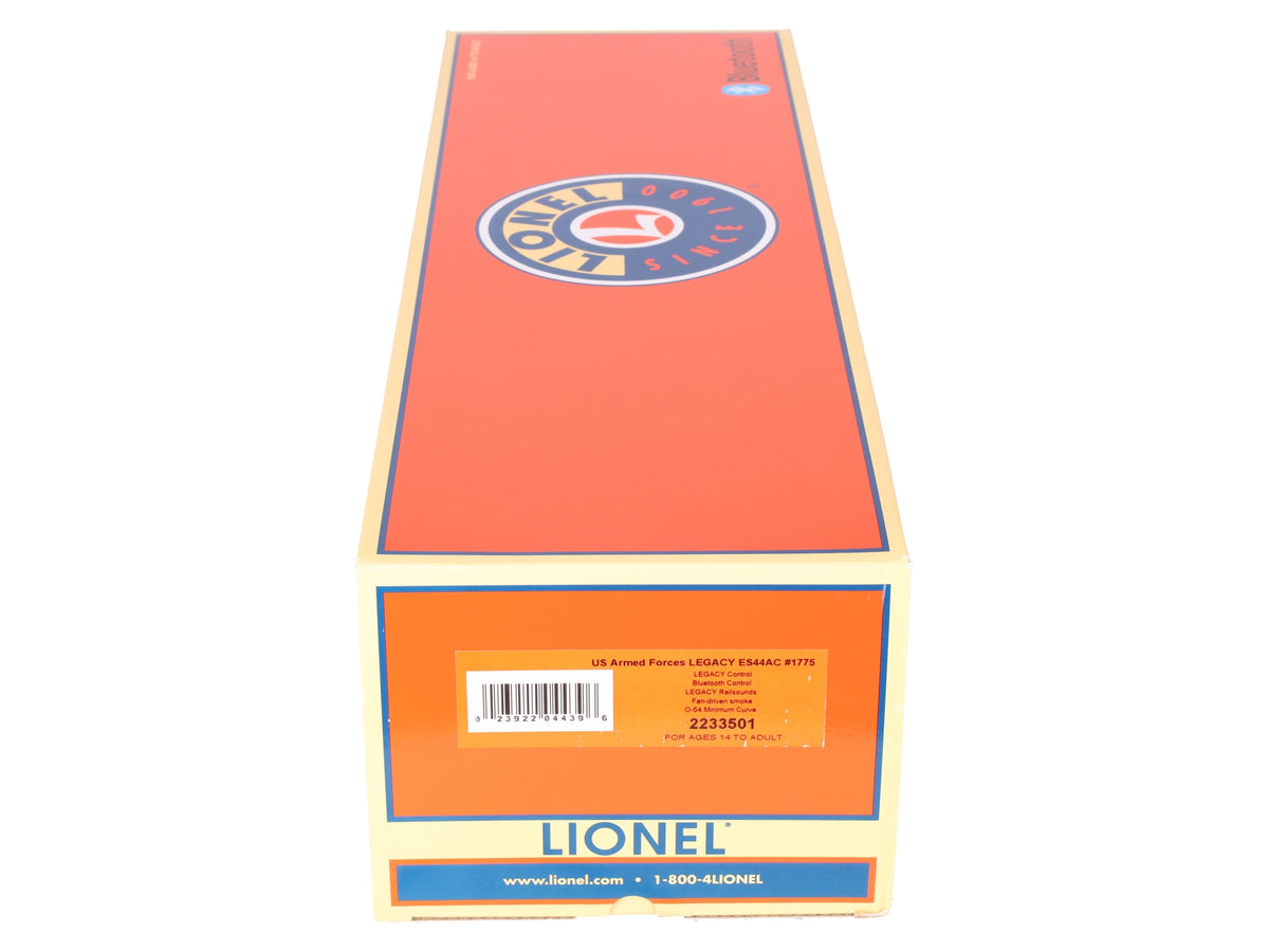 Lionel 2233501 O Gauge BTO US Armed Forces ES44AC Diesel Locomotive #1775 EX/Box