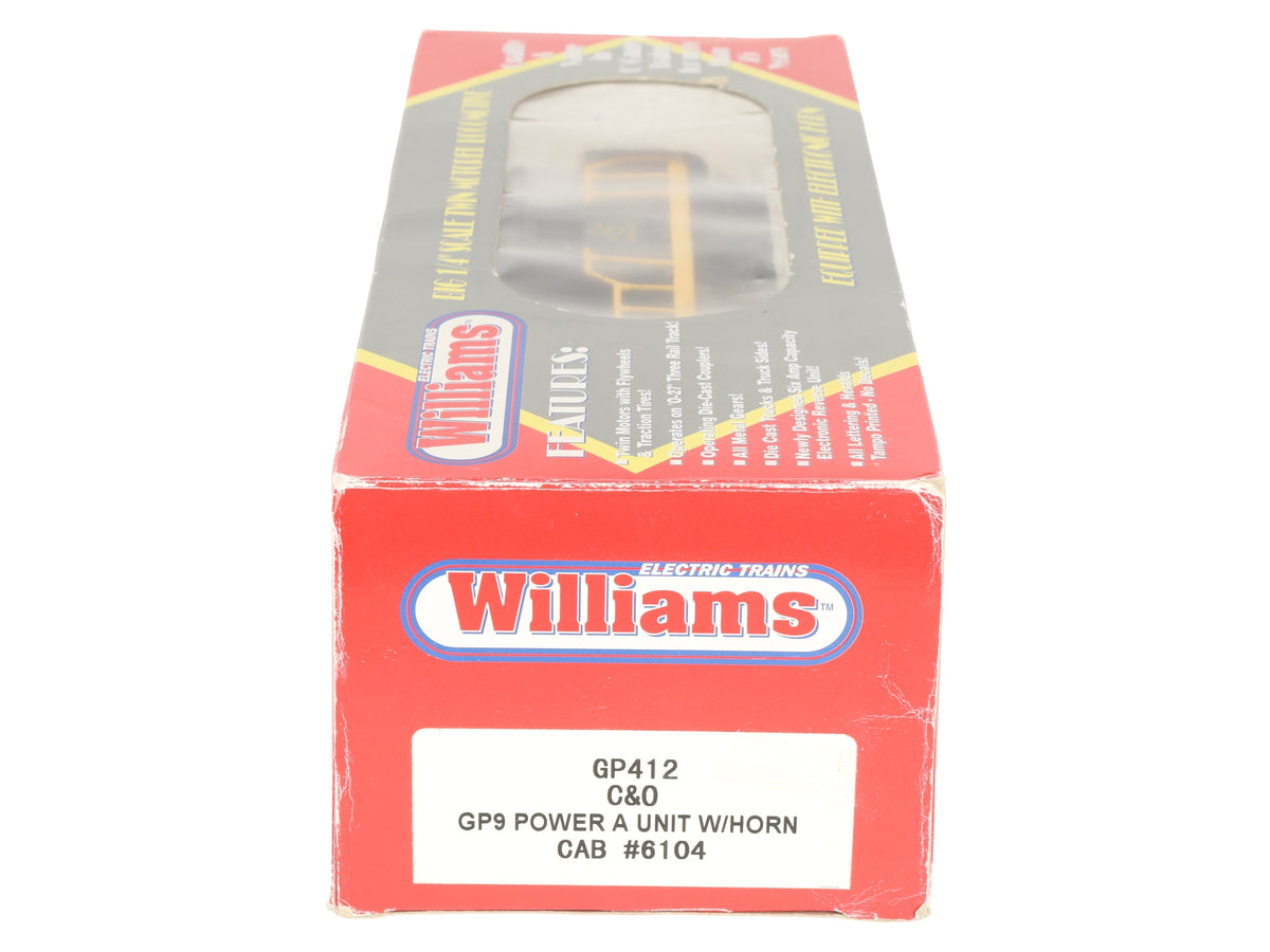 Williams GP412 O Gauge Chesapeake & Ohio GP9 Powered Diesel Locomotive #6104 EX/Box