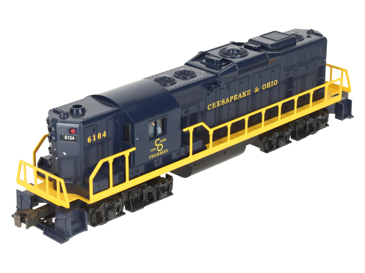 Williams GP412 O Gauge Chesapeake & Ohio GP9 Powered Diesel Locomotive #6104 EX/Box