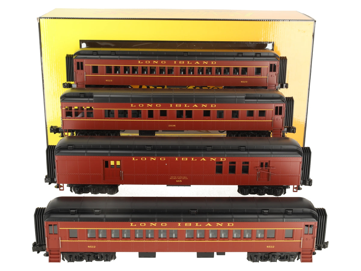 MTH 30-69382 O Gauge RailKing Long Island 4-Car 60’ Madison Passenger Set NIB