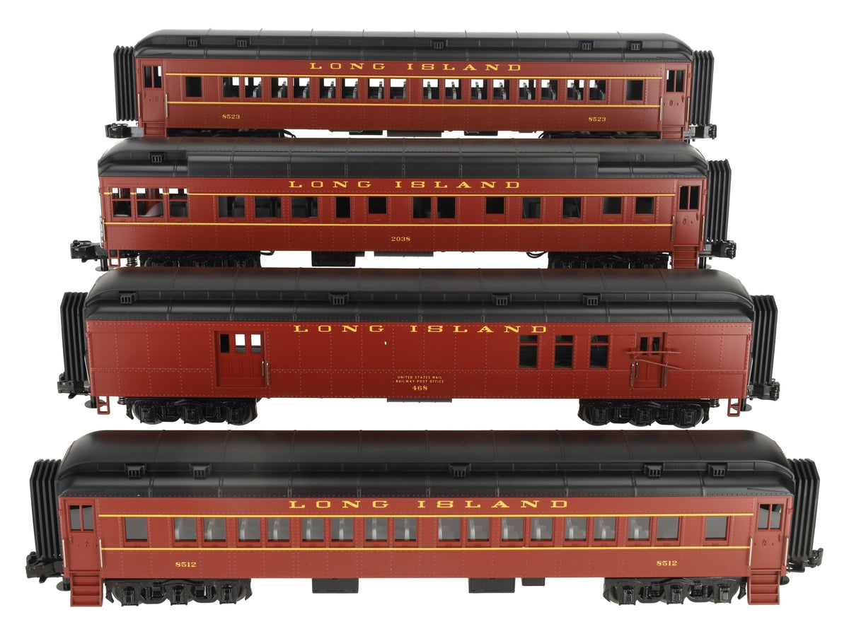 MTH 30-69382 O Gauge RailKing Long Island 4-Car 60’ Madison Passenger Set NIB