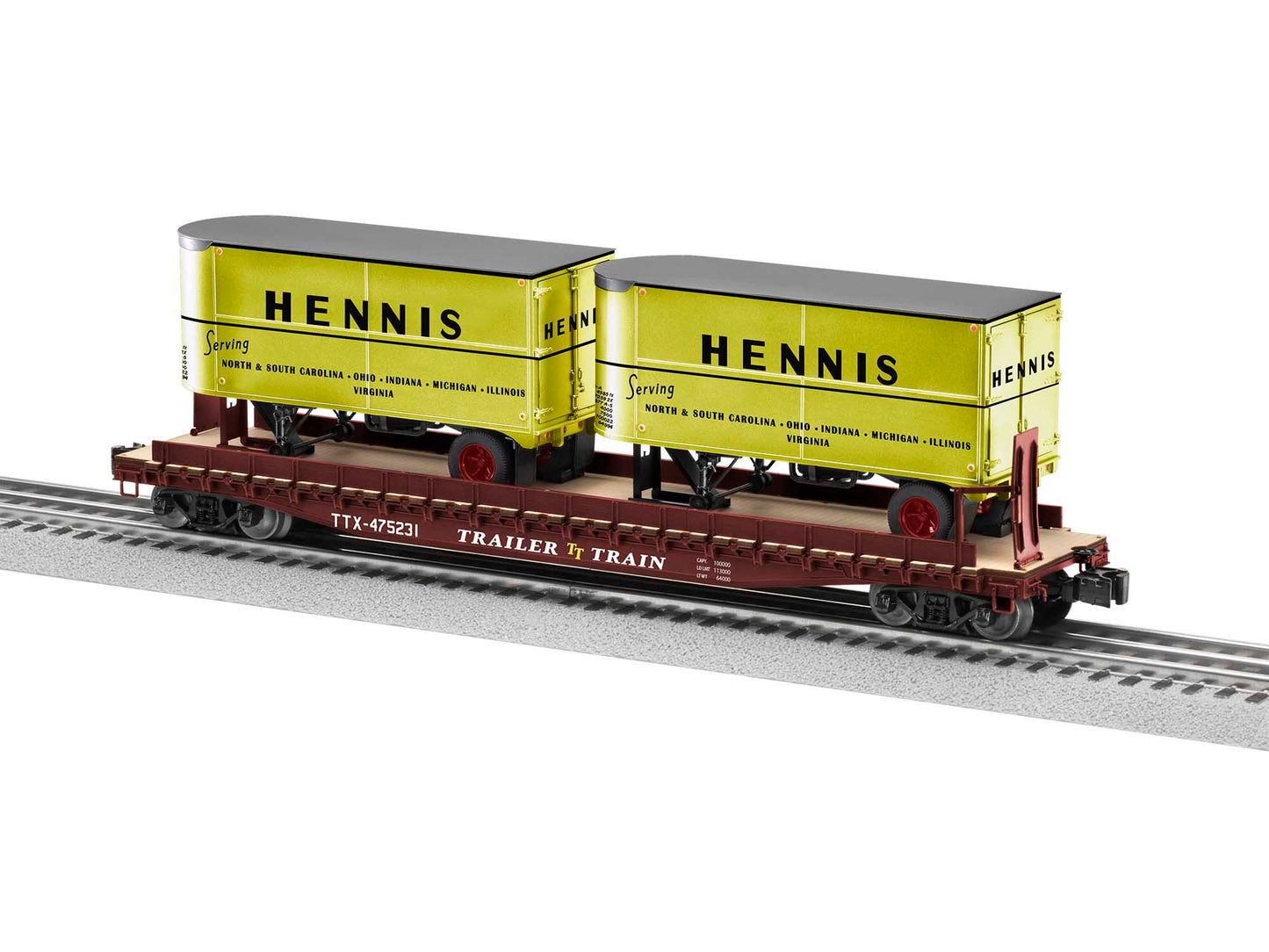 Lionel 2026641 O TT Trailer Trailer Flatcar with Trailer #475231