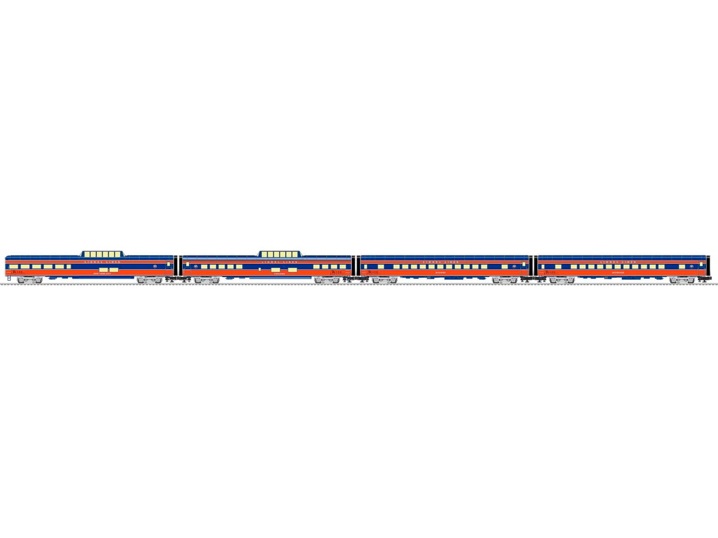 Lionel 2027750 O Lionel Lines 120th Anniversary 21" Passenger Car (Set of 4) LN/Box