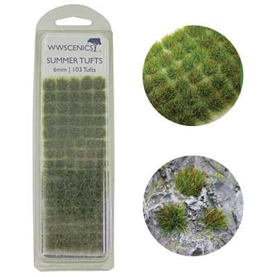 WWScenics W3T-SU6 6mm Self-Adhesive Summer Tufts (Set of 103)