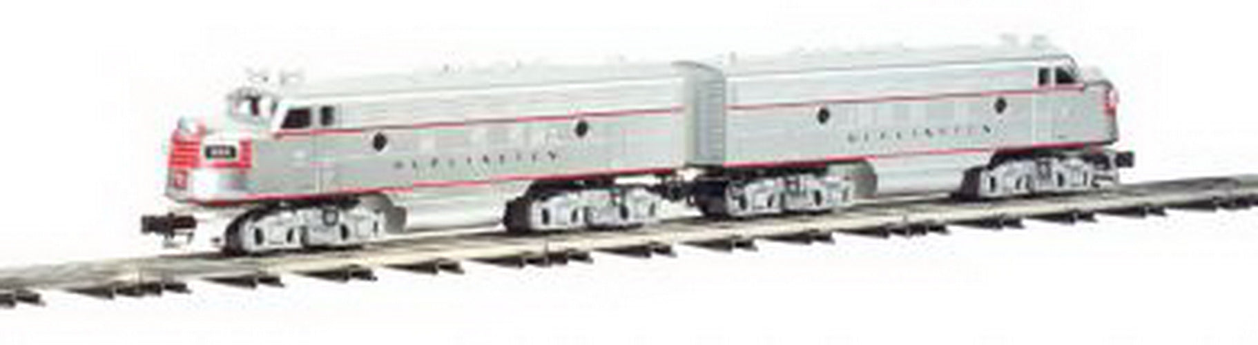 Williams 20704 O Gauge CB&Q F7 A-A Powered & Dummy Diesel Locomotive Set