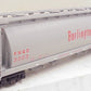 MTH 20-97410 O Gauge Burlington 4-Bay Cylindrical Hopper #3223 LN/Box