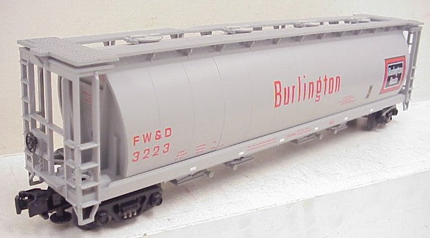 MTH 20-97410 O Gauge Burlington 4-Bay Cylindrical Hopper #3223 LN/Box