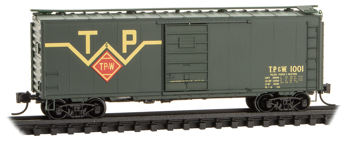 Micro-Trains 02000277 N TP&W 40' Standard Single Door Boxcar #1001