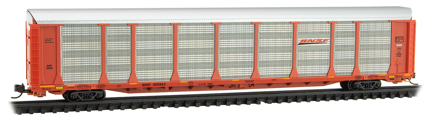 Micro-Trains 11100420 N BNSF 89' Tri-Level Enclosed Autorack #300863