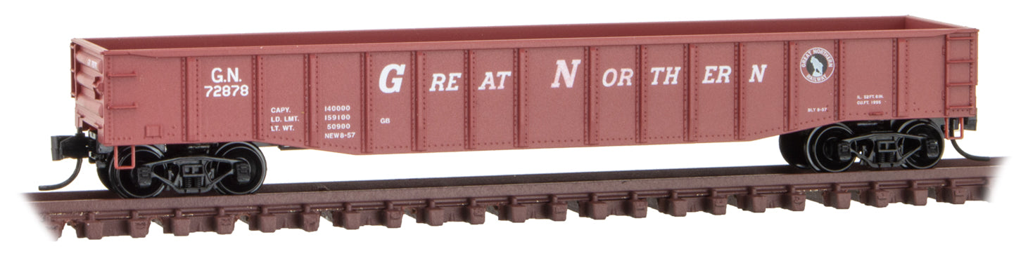 Micro-Trains 10500541 N Great Northern 50’ Steel Side Fixed End Gondola #72878