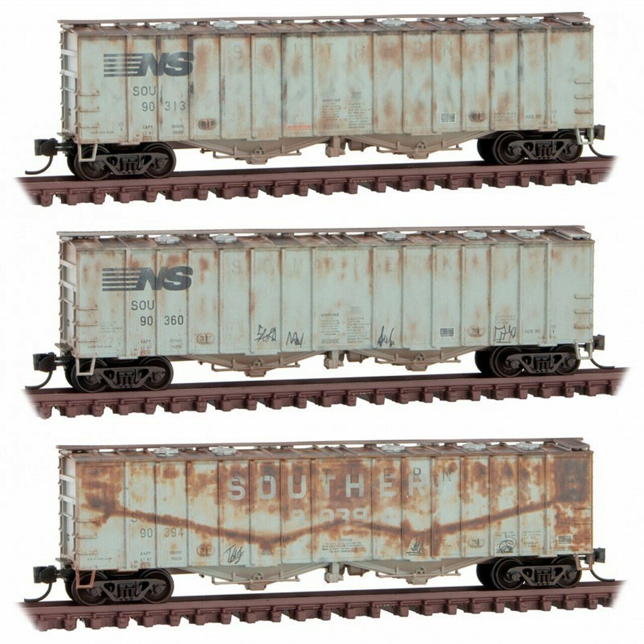 Micro-Trains 99305830 N NS Weathered 50' Airslide Hopper (Set of 3)