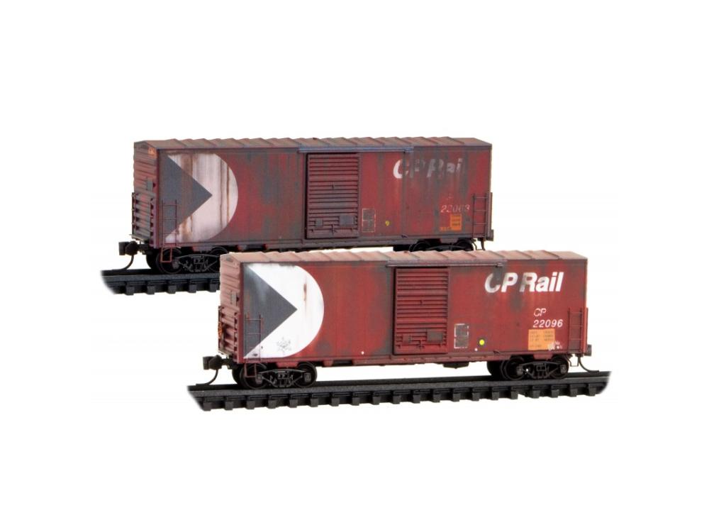 Micro-Trains 99305990 N CP Rail Weathered 40' Boxcar (Set of 2)