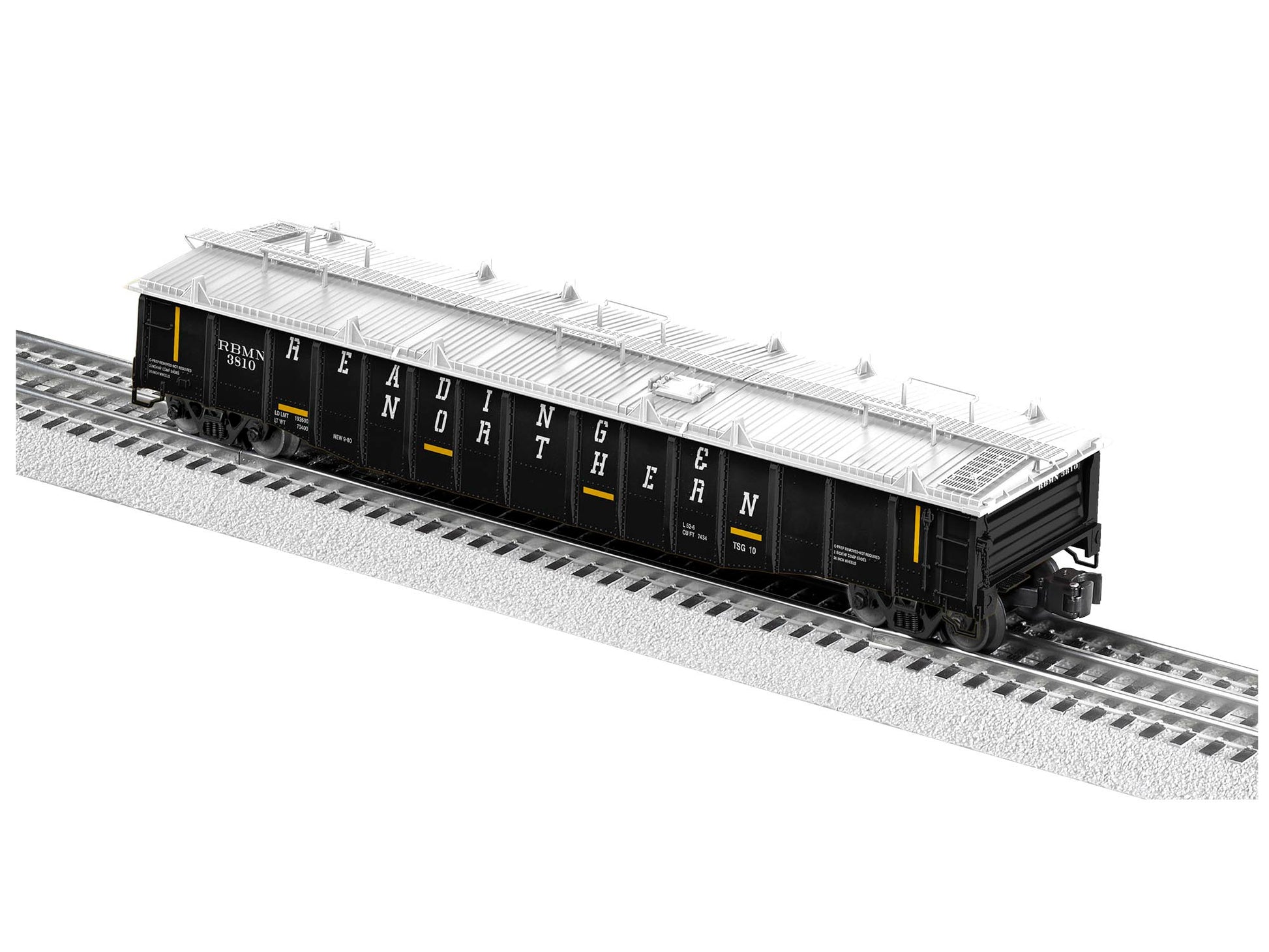 Lionel 2126052 O Reading & Northern PS-5 Covered Gondola with Covers #3810