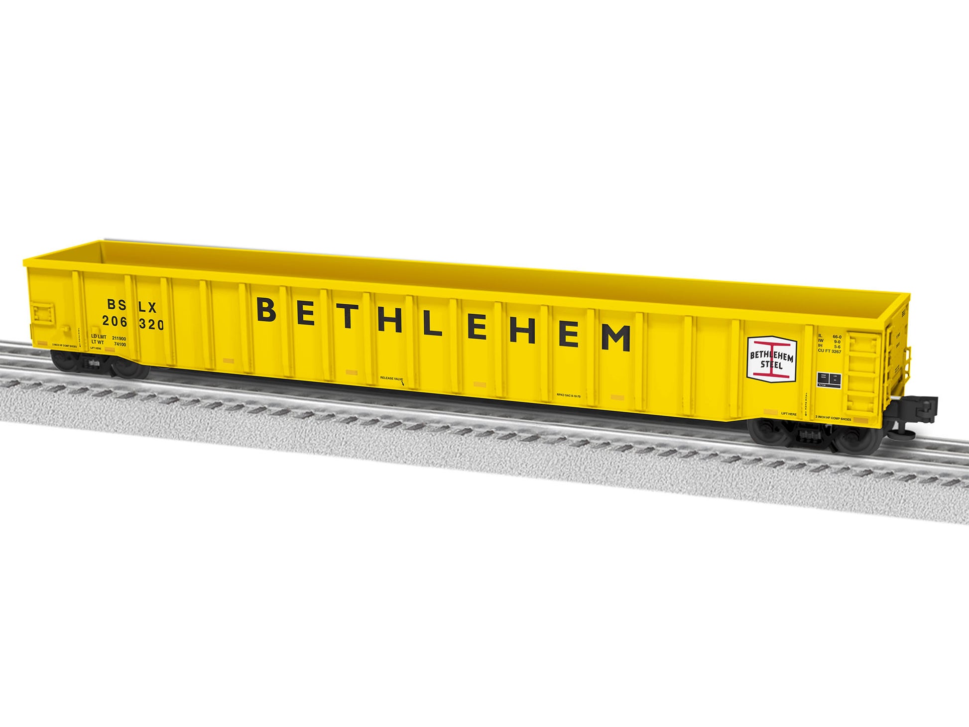 Lionel 2126320 O Bethlehem Steel 65' Mill Gondola #206320