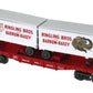 Lionel 6-21471 O Gauge Ringling Bros Flatcar w/2 Trailer EX