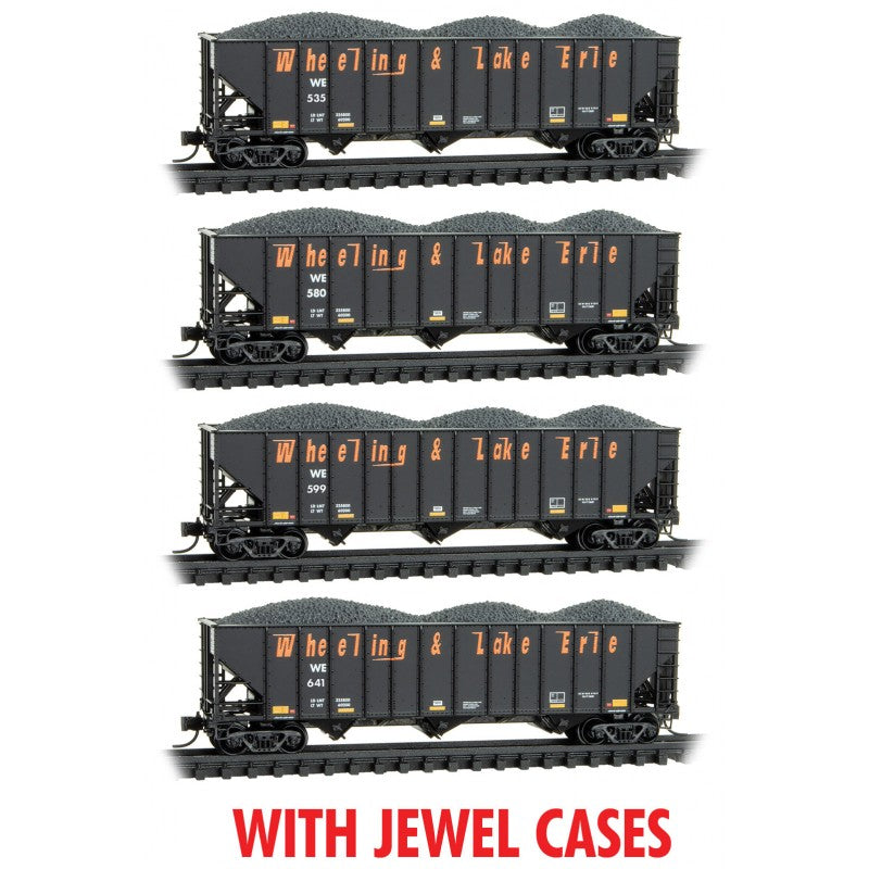 Micro-Trains 98300194 N WE 100-Ton 3-Bay Hopper with Jewel Case (Pack of 4)
