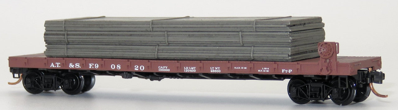 Micro-Trains 04400062 N ATSF 50' Straight Side Flatcar #90835 NIB