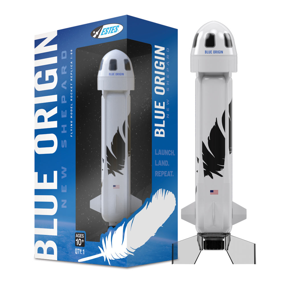 Estes 2198 1:66 Blue Origin New Shepard Flying Model Rocket Replica