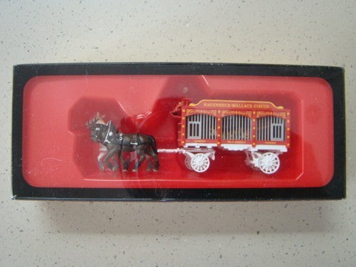Preiser 22153 HO Hagenbeck-Wallace Circus Horse Wagon Car W/Tiger Color May Vary