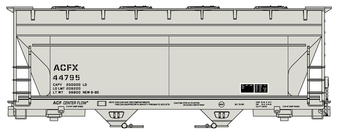 Accurail 2220 HO ACFX 2-Bay ACF Covered Hopper