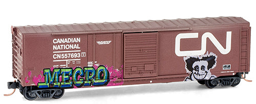 Micro-Trains 07644010 N CN Weathered 50' Standard Plug & Sliding Boxcar #557693
