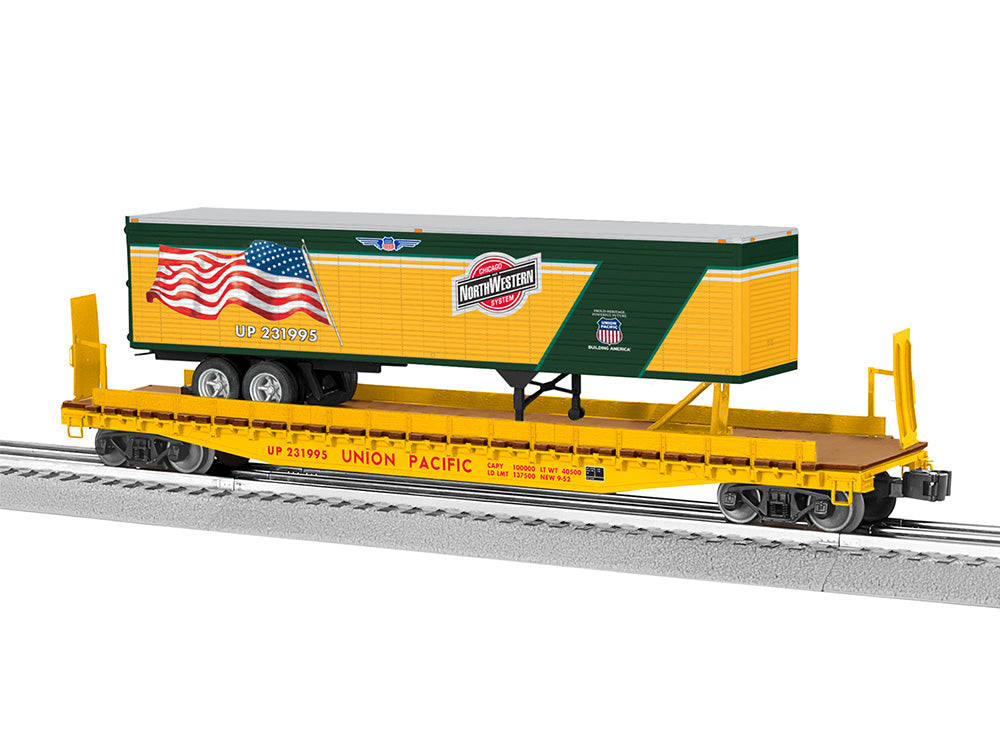 Lionel 2326010 O Union Pacific Chicago Northwestern Heritage TOFC Flatcar
