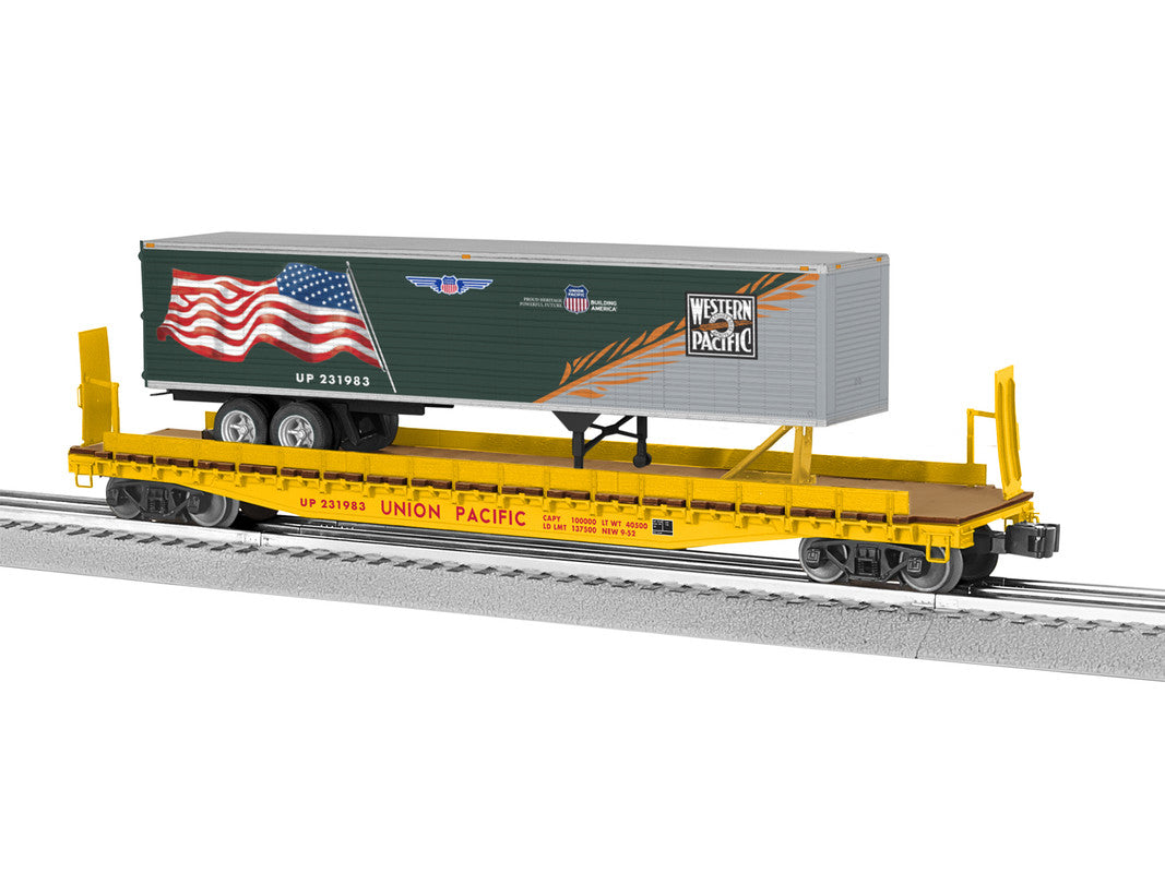 Lionel 2326060 O Union Pacific Western Pacific Heritage TOFC Flatcar