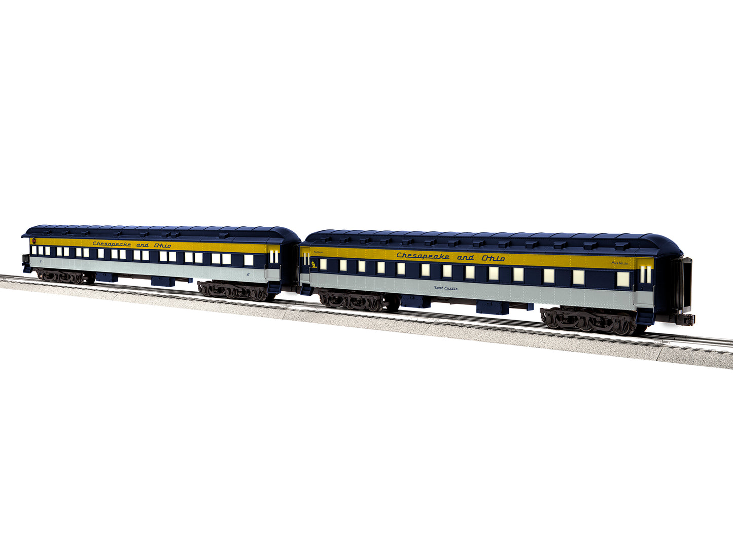 Lionel 2327030 O C&O Fort Eustis 18" Passenger Car Pack C #2 (Set of 2) NIB