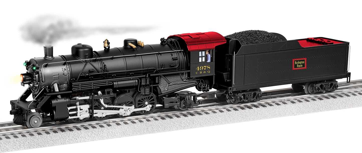 Lionel 2332060 O LionChief Plus 2.0 CB&Q 2-8-2 Mikado Steam Locomotive #4978