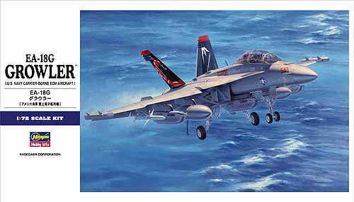 Hasegawa 01568 1:72 EA-18G Growler U.S Navy Carrier-Borne ECM Military Plane Kit