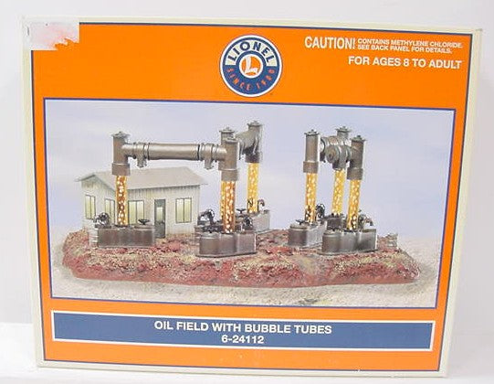 Lionel 6-24112 O Gauge Oil Field With 7 Oil Wells & Bubble Tubes