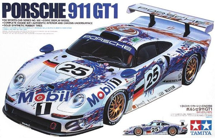 Tamiya 24186 1:24 Porsche 911 GT1 Sports Car Plastic Model Kit