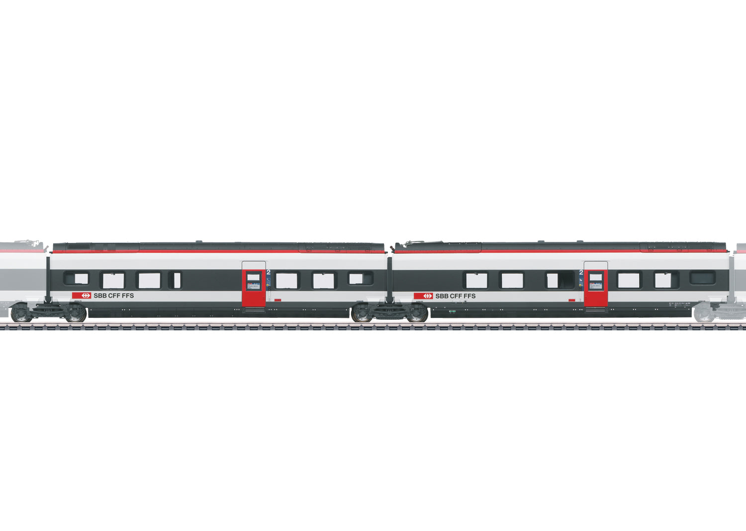 Marklin 43461 HO SBB RABe 501 Giruno Passenger Car Add-On #1 (Set of 2)