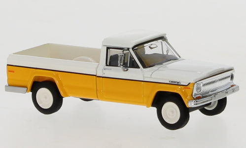 Brekina Automodelle 19814 HO 1968 Jeep Gladiator B Yellow/White Pickup Truck