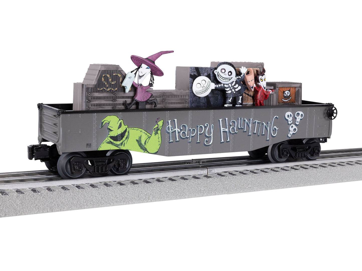 Lionel 2528110 O Nightmare Before Christmas Lock Shock & Barrel Chasing Gondola