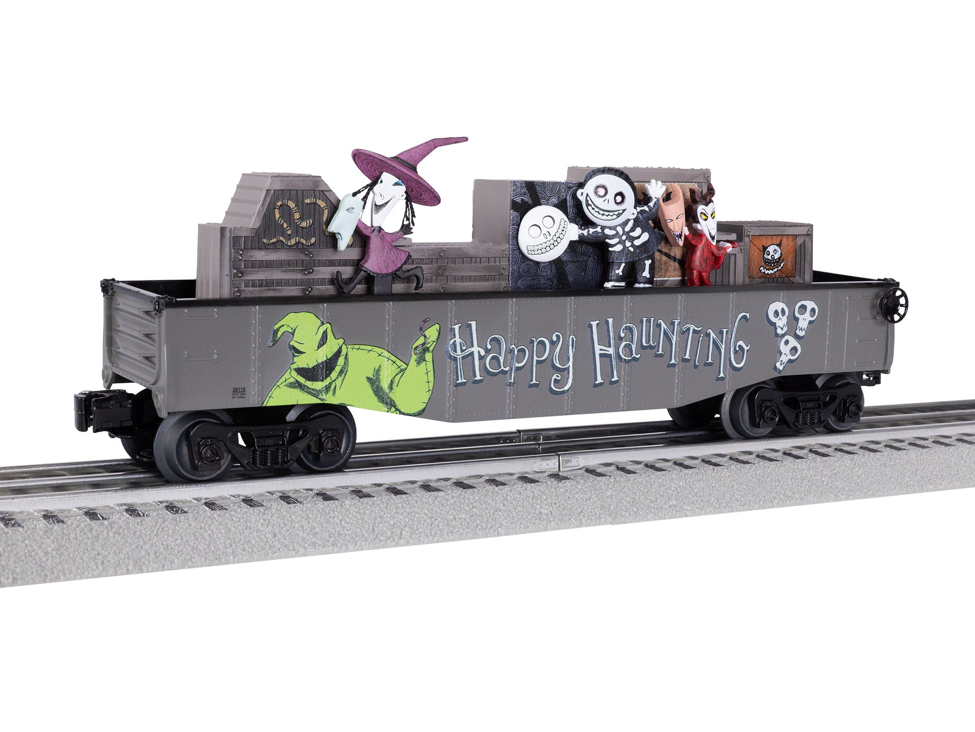 Lionel 2528110 O Nightmare Before Christmas Lock Shock & Barrel Chasing Gondola