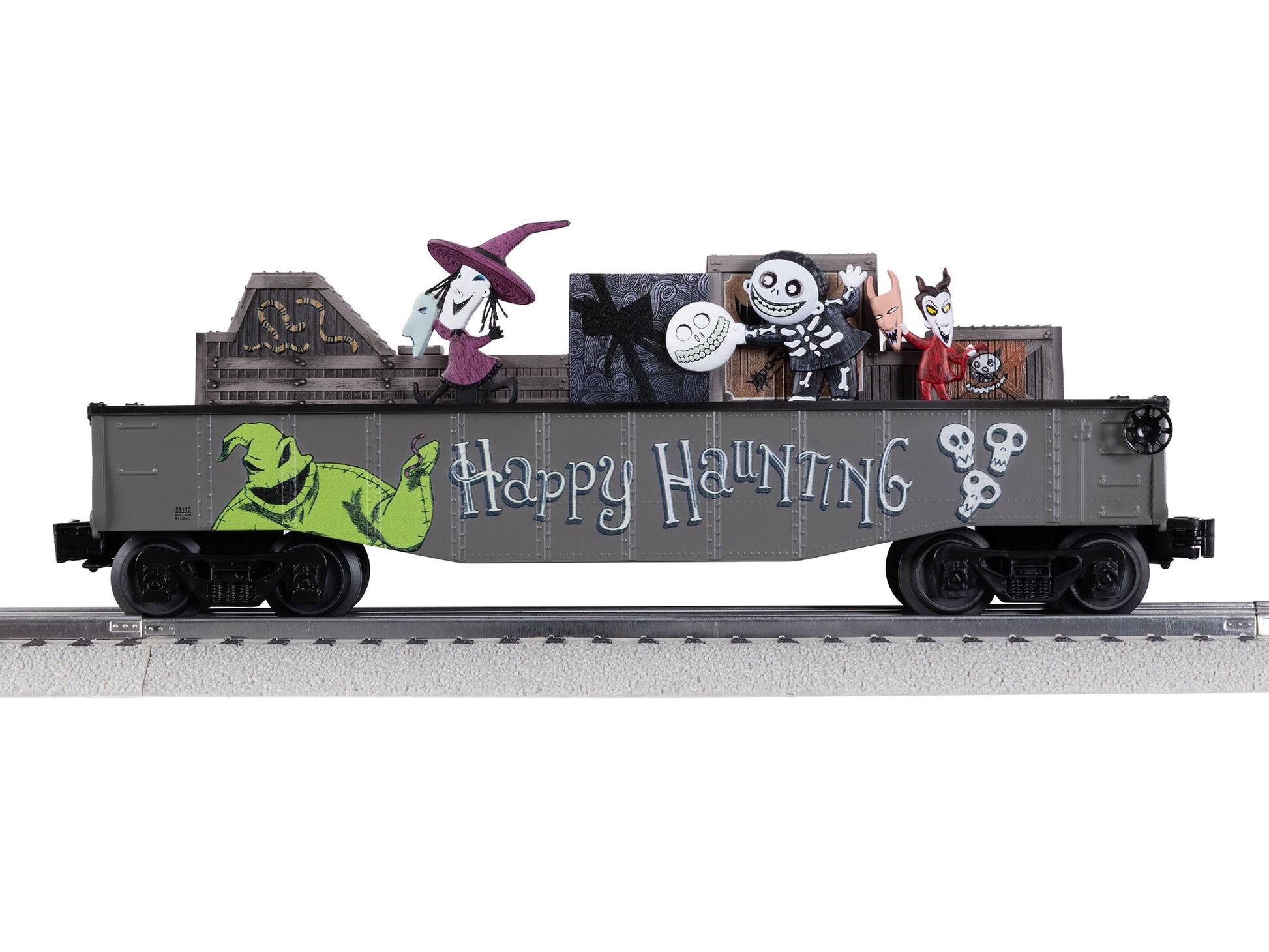 Lionel 2528110 O Nightmare Before Christmas Lock Shock & Barrel Chasing Gondola