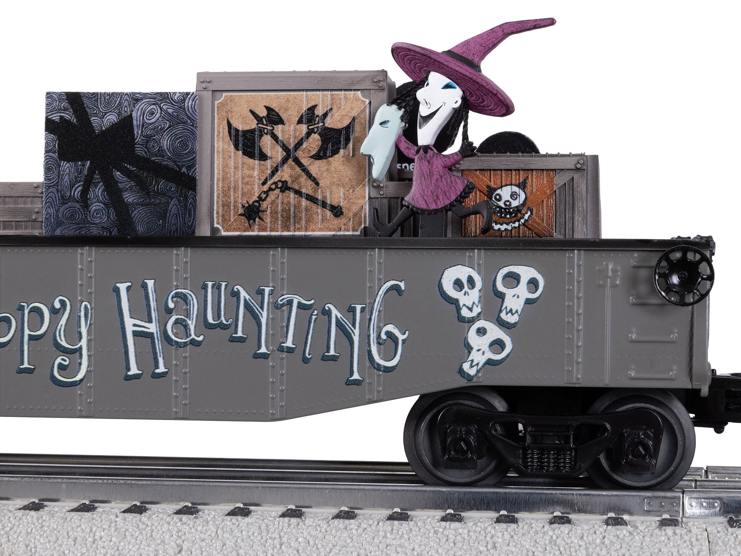Lionel 2528110 O Nightmare Before Christmas Lock Shock & Barrel Chasing Gondola